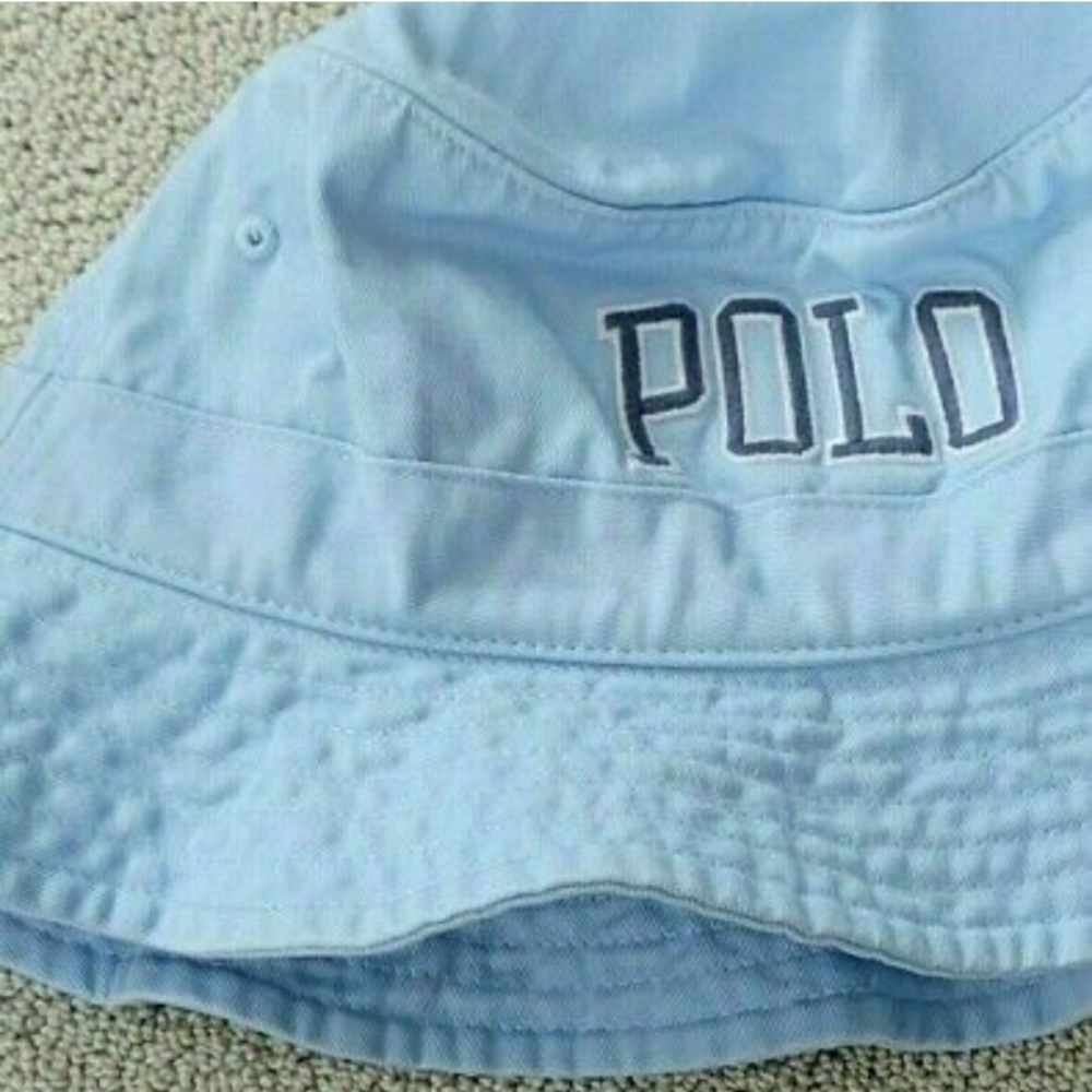 NWT Polo Ralph Lauren Beach Polo Spell-out Bucket Hat - Blue - Picture 2 of 12